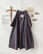 画像1: MARCHE' DE SOEUR／レース付きフレンチワンピース・チャコール (1)