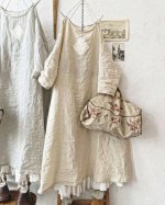 画像9: MARCHE' DE SOEUR／レース付きフレンチワンピース・アンティークミルク (9)