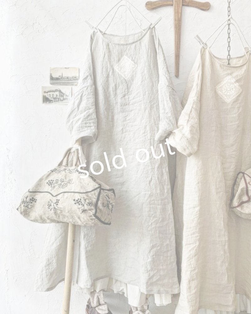 画像9: MARCHE' DE SOEUR／レース付きフレンチワンピース・アンティークグレー (9)
