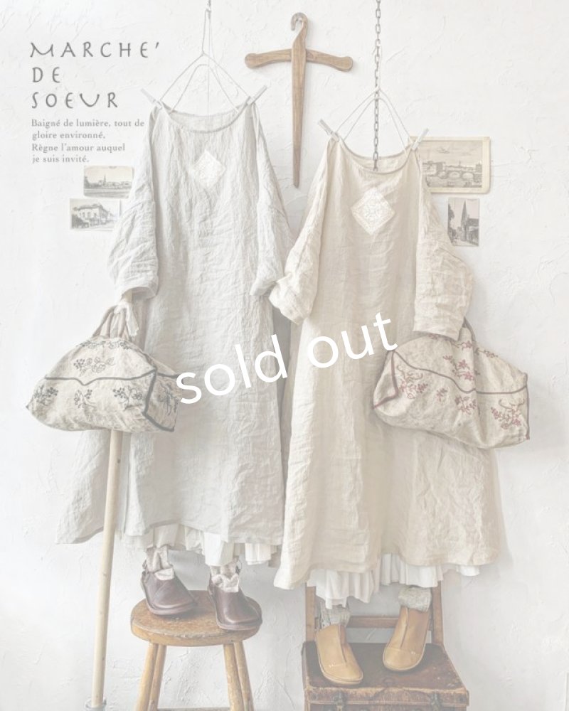 画像8: MARCHE' DE SOEUR／レース付きフレンチワンピース・アンティークミルク (8)