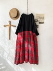 画像7: MARCHE' DE SOEUR／ワイドタックワンピース・赤チェック (7)