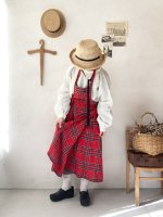 画像11: MARCHE' DE SOEUR／サイドリボンエプロン・赤チェック (11)