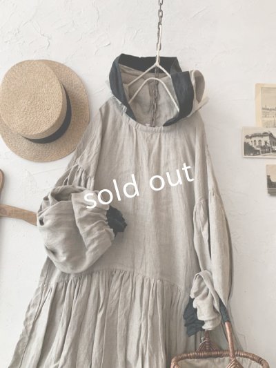 画像6: Avenue／フード付きギャザーワンピース