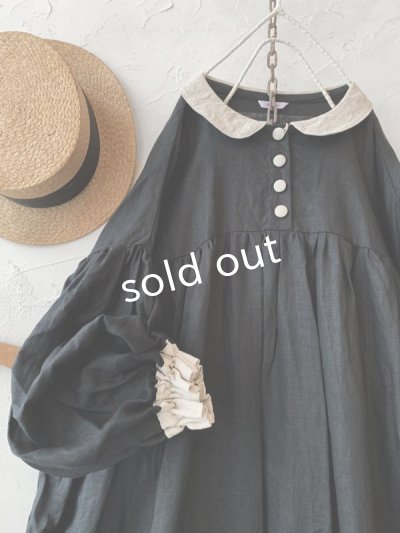 画像10: Avenue／丸襟ギャザーワンピース