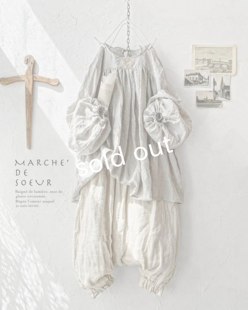 画像1: MARCHE' DE SOEUR／教会のチュニック・アンティークグレー (1)