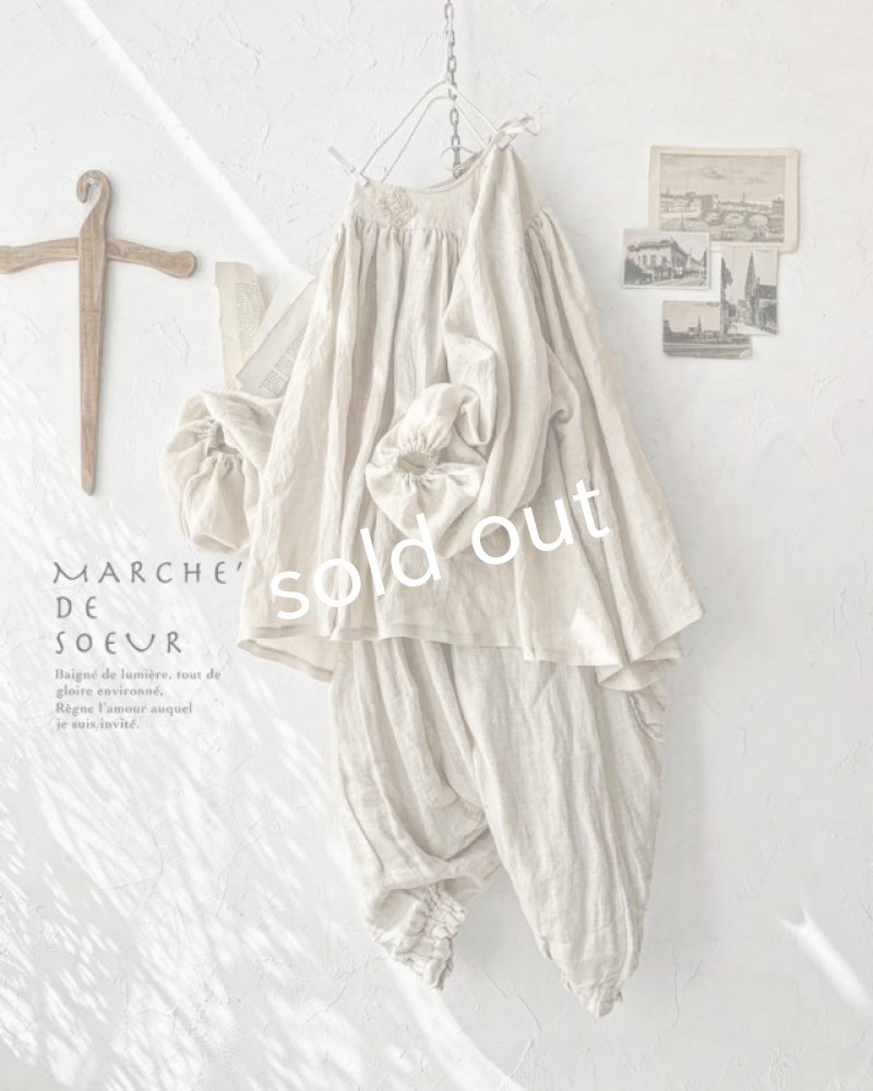 画像1: MARCHE' DE SOEUR／教会のチュニック・アンティークミルク (1)