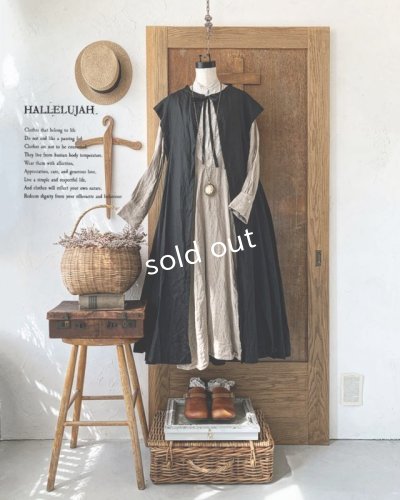 画像1: HALLELUJAH／Gilet Amish アーミッシュジレ・black
