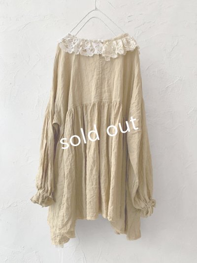 画像8: pollenbienco/アンティークレースと十字架のギャザーブラウス ・C