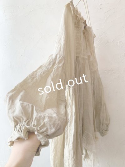 画像6: pollenbienco/アンティークレースと十字架のギャザーブラウス ・A