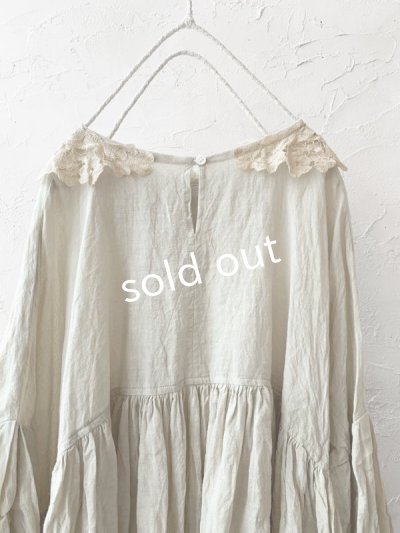 画像10: pollenbienco/アンティークレースと十字架のギャザーブラウス ・A