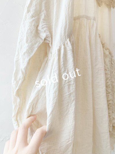 画像7: pollenbienco/アンティークレースと十字架のギャザーブラウス ・D