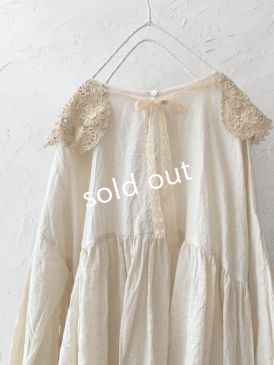 画像10: pollenbienco/アンティークレースと十字架のギャザーブラウス ・D