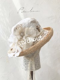 pollenbienco／アンティークレースのハット