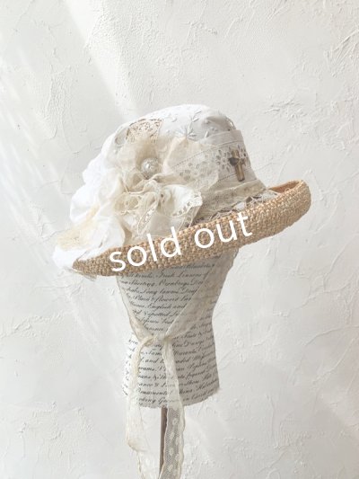 画像4: pollenbienco／アンティークレースのハット