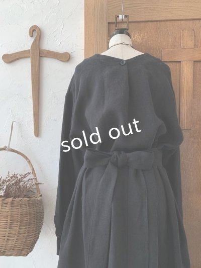 画像4: kosatofuku／リネンのナースワンピース・ブラック