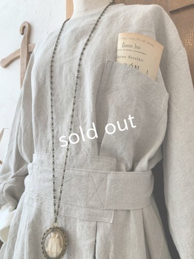 画像11: kosatofuku／リネンのナースワンピース・ブラック