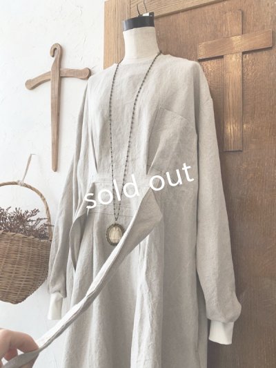 画像15: kosatofuku／リネンのナースワンピース・ブラック