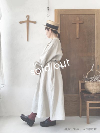 画像12: kosatofuku／リネンのナースワンピース・キナリ