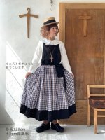 画像10: MARCHE' DE SOEUR／エプロンワンピース・黒×ブルーチェック (10)