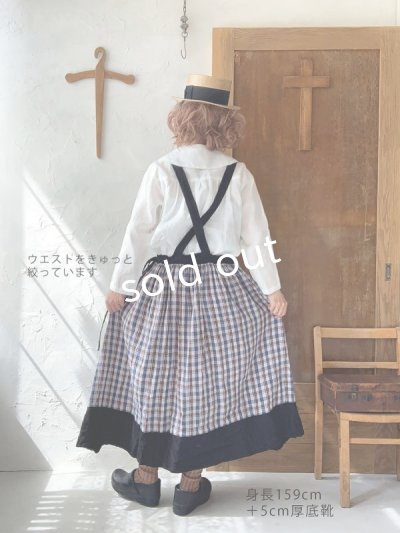 画像11: MARCHE' DE SOEUR／エプロンワンピース・黒×ブルーチェック