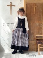 画像8: MARCHE' DE SOEUR／エプロンワンピース・黒×ブルーチェック (8)