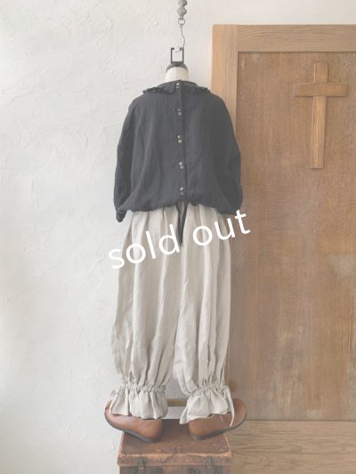 画像4: kosatofuku/ベルギーリネンのドロワーズパンツ・生成り