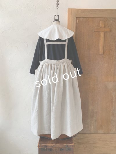 画像3: kosatofuku/ギャザーエプロンワンピース・キナリ