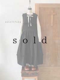 kosatofuku／セーラーカラー付きノースリーブドレス・ブラック