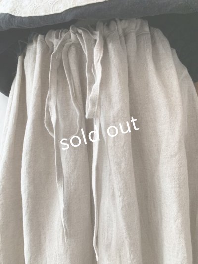 画像5: kosatofuku/ベルギーリネンのドロワーズパンツ・生成り