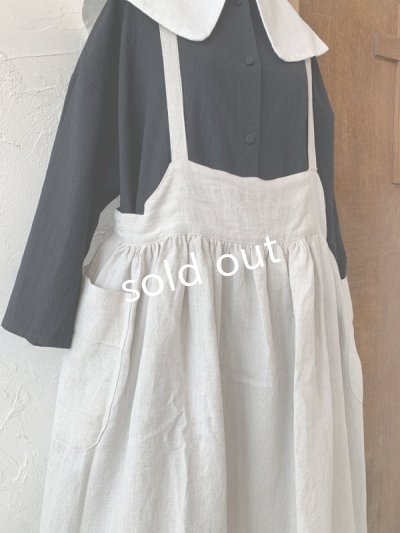 画像4: kosatofuku/ギャザーエプロンワンピース・キナリ