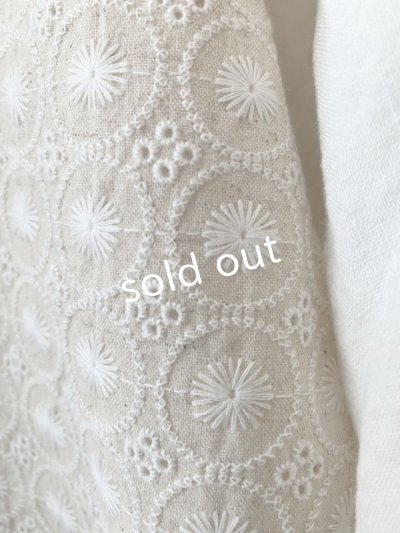 画像6: kosatofuku／プリーツカラーとレース切替のブラウス・オフ