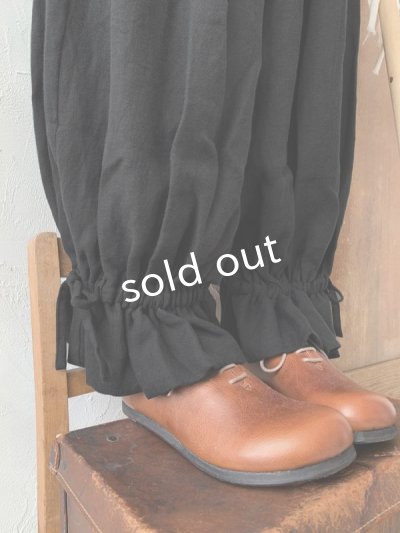 画像5: kosatofuku／ベルギーリネンのドロワーズパンツ・ブラック