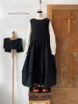 画像2: kosatofuku／セーラーカラー付きノースリーブドレス・ブラック (2)