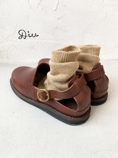 画像4: Diu／本革カメリアサンダル・ダークブラウン