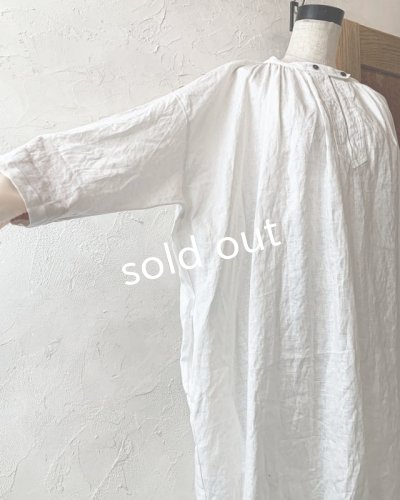 画像5: je suis comme je suis/花笑みのステッチドレス・ミルクホワイト