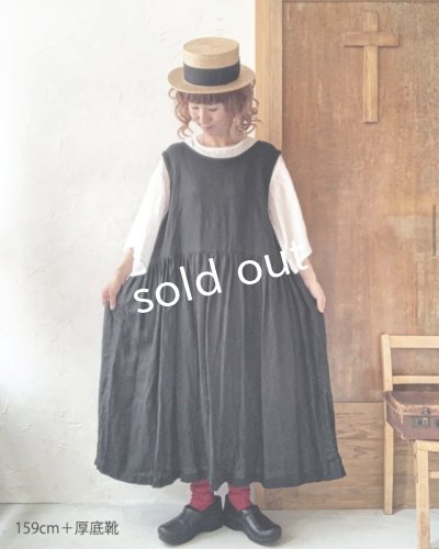 画像11: Avenue/後ろりぼんのノースリーブワンピース・オフに黒りぼん