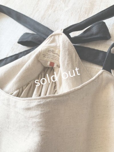 画像5: Avenue/後ろりぼんキャミワンピース・生成りに黒りぼん