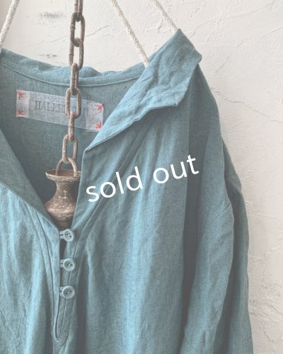 画像3: HALLELUJAH／Robe de femme de chambre 小間使いローブ衿付・turquoise