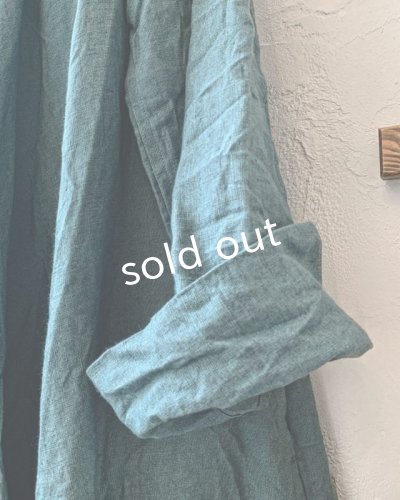 画像4: HALLELUJAH／Robe de femme de chambre 小間使いローブ衿付・turquoise