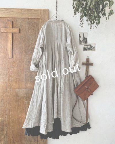 画像5: HALLELUJAH/Robe de femme de chambre 小間使いローブ衿付・flax