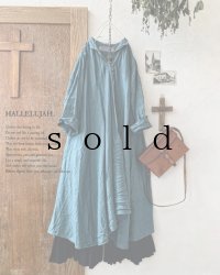 HALLELUJAH／Robe de femme de chambre 小間使いローブ衿付・turquoise