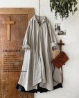 画像1: HALLELUJAH／Robe de femme de chambre 小間使いローブ衿付・flax (1)