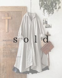 HALLELUJAH／Robe de femme de chambre 小間使いローブ衿付・flax