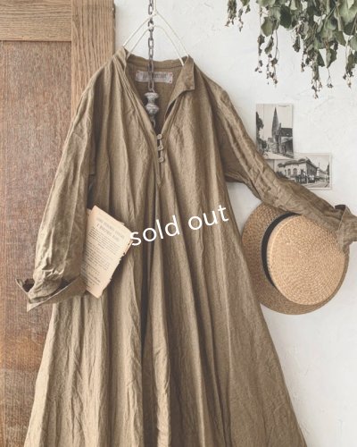 画像2: HALLELUJAH／Robe de femme de chambre 小間使いローブ衿付・brown