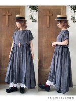 画像11: MARCHE' DE SOEUR／ボートネックギャザーワンピース・カーキ (11)