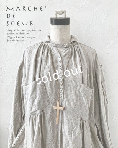 画像1: MARCHE' DE SOEUR／木の十字架ネックレス・natural8.5