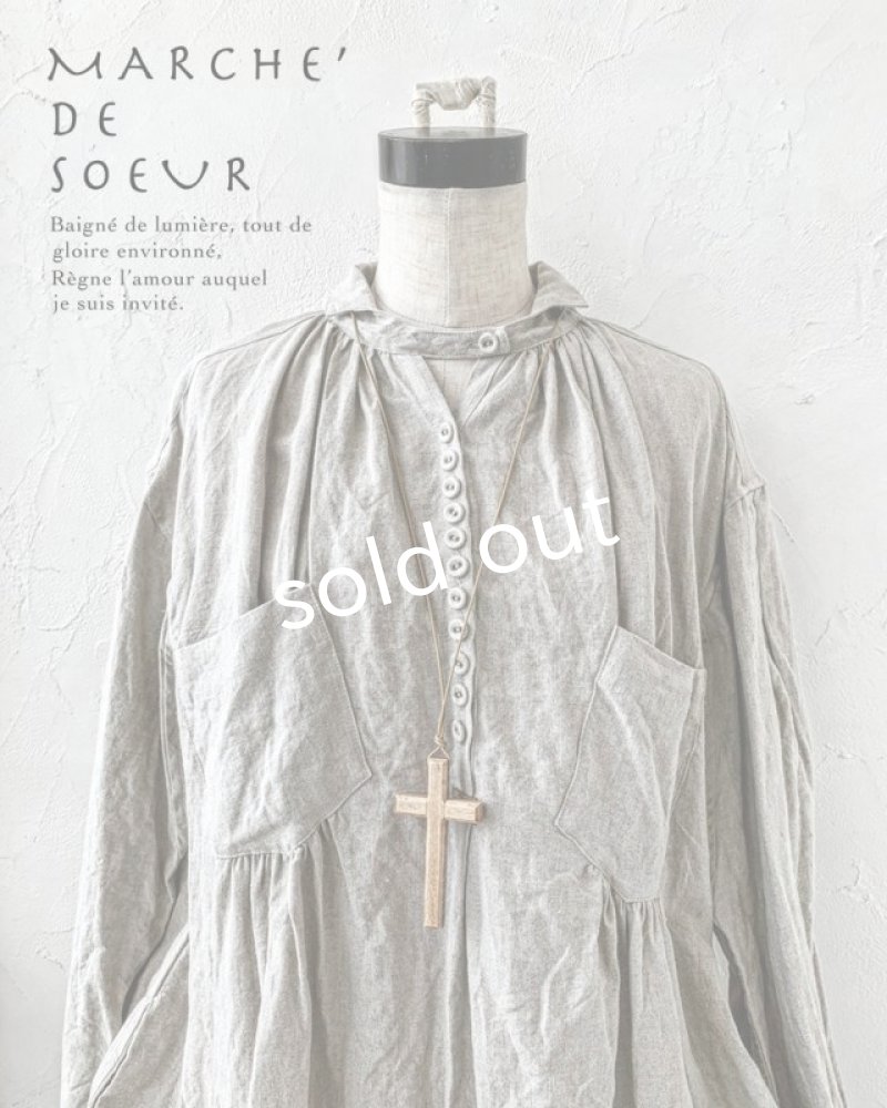 画像1: MARCHE' DE SOEUR／木の十字架ネックレス・natural8.5 (1)