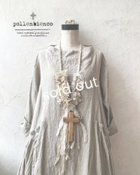 pollenbienco／アンティークレース十字架ネックレス・A