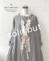 pollenbienco／アンティークレース十字架ネックレス・B