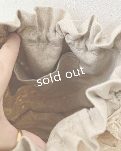 画像9: pollenbienco/アンティークレースと十字架のロープバッグ